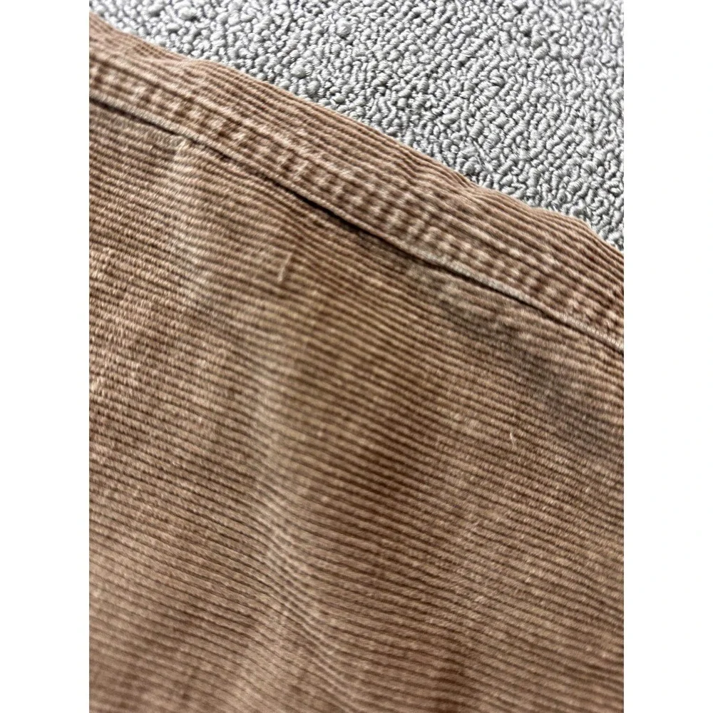 Vintage Gasoline Industrial Pants Women 14 Brown Corduroy Carpenter Hong Kong 90